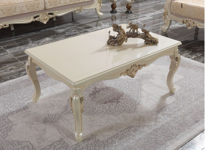 Coffee table living room table side table console beige wood table